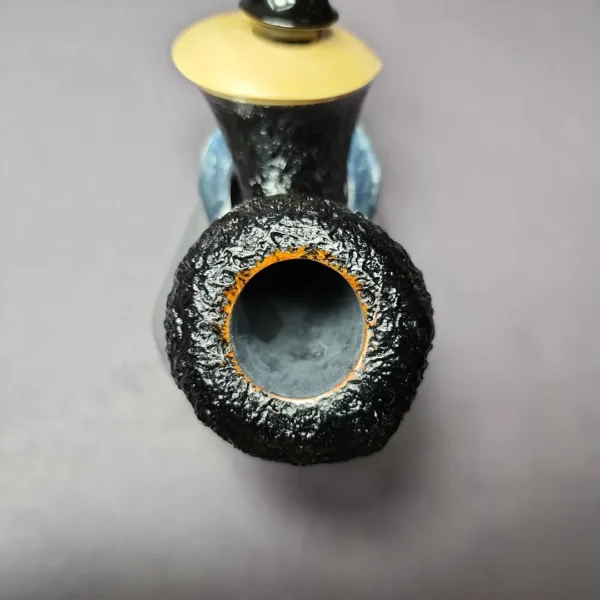 HS Studio Sandblasted Acorn w/ Boxwood Estate Briar Pipe, Unsmoked - Image 6