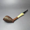 HS Studio Sandblasted Cutty w/ Horn Estate Briar Pipe, Unsmoked - Image 6