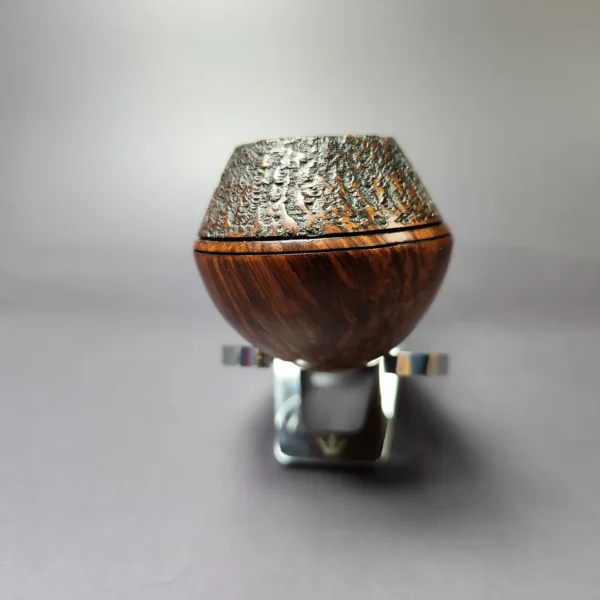 WO Larsen Rustica Part Rusticated Bulldog Estate Briar Pipe, Danish Estates - Image 6