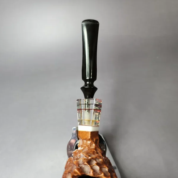 Micoli (Robert Burns) Rusticated Freehand Billiard Estate Briar Pipe, Unsmoked - Image 6
