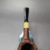 MBSD Briars by Piero Vitale Sandblasted Billiard w/ Olivewood Briar Pipe, New - Image 6