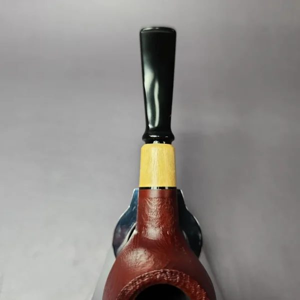 MBSD Briars by Piero Vitale Sandblasted Author w/ Olivewood Briar Pipe, New - Image 6