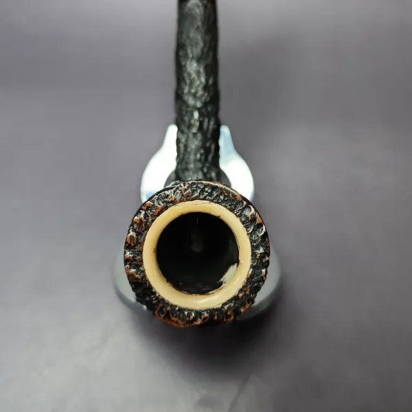 Citation (by Savinelli) Meerschaum Lined Rusticated Lumberman Estate Briar Pipe, Italian Estates - Image 6