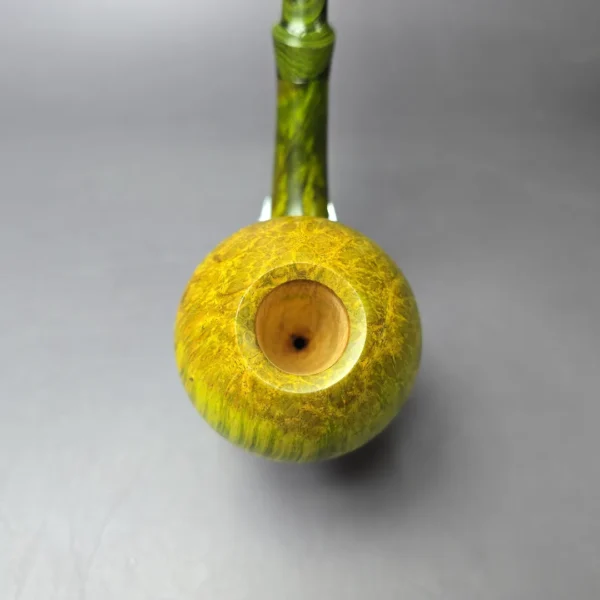 Mutcat XL Smooth Green w/ Ebonite Calabash Handmade Pipe, New - Image 6