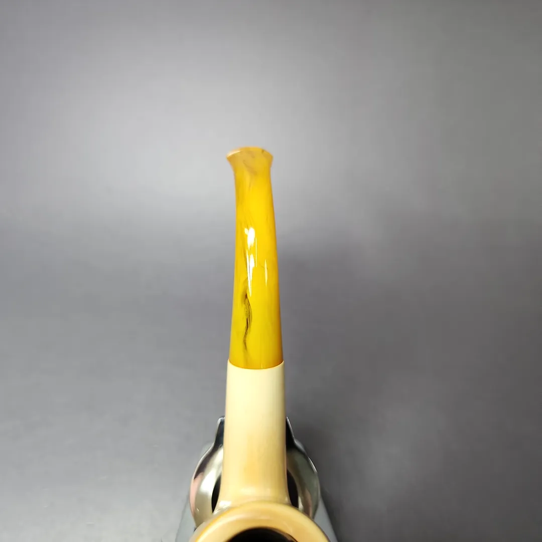 Smooth Bent Billiard Block Meerschaum Estate Pipe, Other Estates - Image 6
