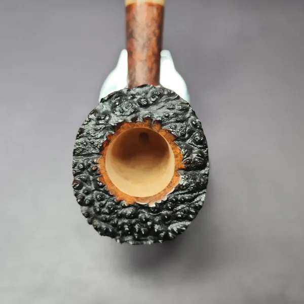 Gregor Lobnik Contrast Sandbasted Dublin w/ Horn Estate Briar Pipe, Unsmoked - Image 6