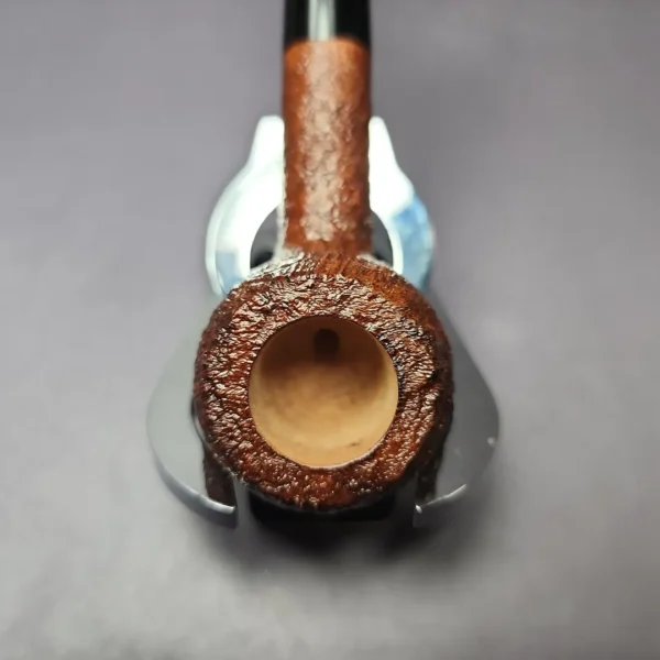 Vollmer & Nilsson Sandblasted Squat Apple Estate Briar Pipe, Unsmoked - Image 6
