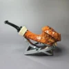 Christian Ruetz Smooth Surfing Bulldog w/ Ivorite Handmade Briar Pipe, New - Image 6