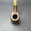 Bonsai Pipes XL Sandblasted Bent Billiard w/Amberoid Handmade Briar Pipe, New - Image 6
