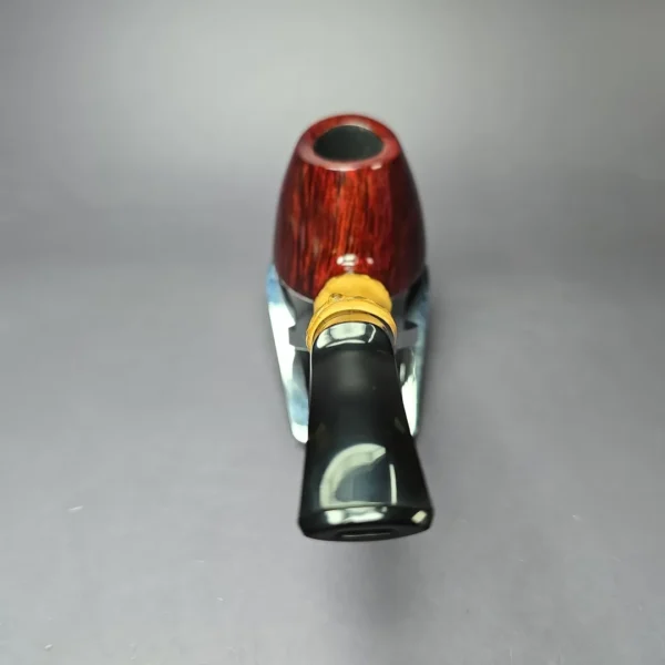 Smio Satou Smooth Volcano w/ Bamboo Estate Briar Pipe, Unsmoked - Image 6