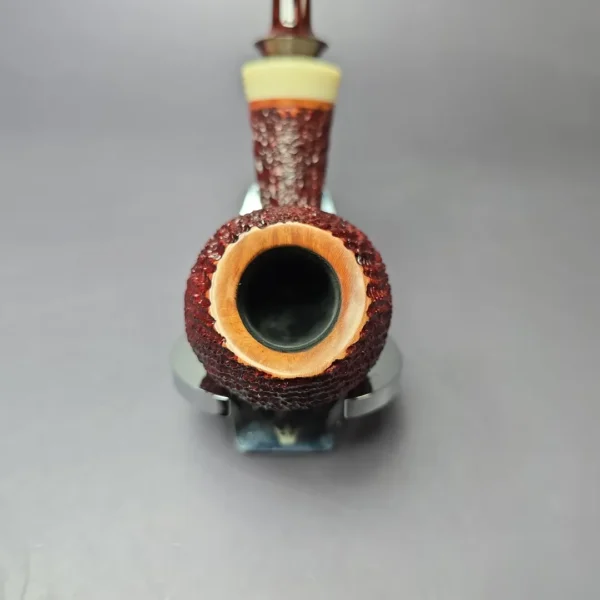 Walt Cannoy Cardinal House Morton C24 Rusticated Egg Handmade Briar Pipe, New - Image 6
