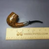 C-Pipe Smooth Brandy w/ Silver Army Mount Handmade Briar Pipe, New - Image 7