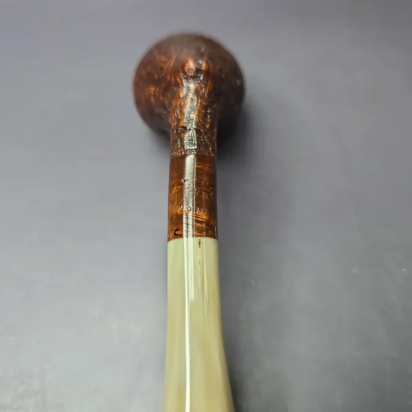 HS Studio Sandblasted Cutty w/ Horn Estate Briar Pipe, Unsmoked - Image 7
