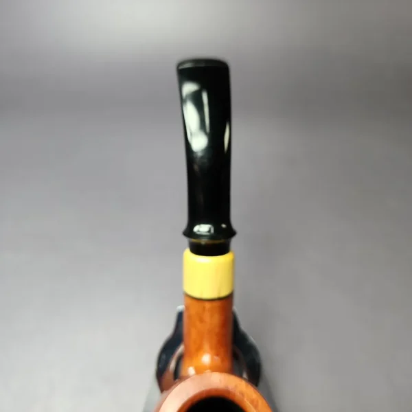 Mina Pipes Smooth Bent Billiard w/ Boxwood Estate Briar Pipe, Unsmoked, 9mm - Image 7