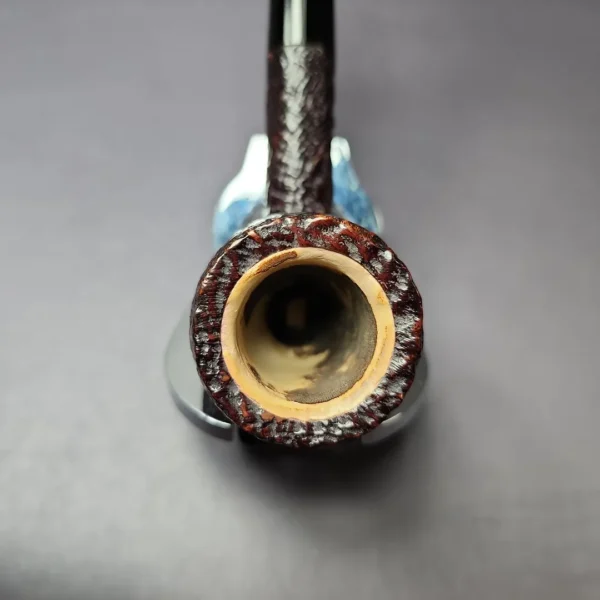 Pioneer 115 Meerschaum Lined Sandblasted Billiard Estate Briar Pipe, American Estates - Image 7