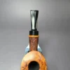 Brandon Brooks Contrast Sandblasted Dublin w/ Maple Handmade Briar Pipe, New - Image 7