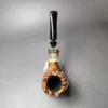 Micoli (Robert Burns) Rusticated Freehand Billiard Estate Briar Pipe, Unsmoked - Image 7