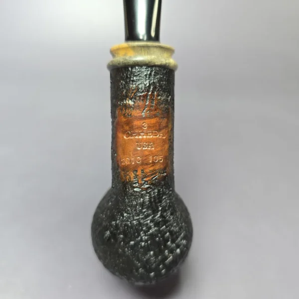 Chheda Sandblasted Billiard w/ Buckeye Burl Estate Briar Pipe, Unsmoked - Image 7