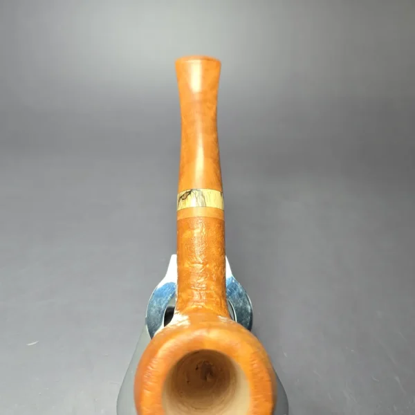 PapaBearPipes Sandblasted All-Briar Billiard Handmade Briar Pipe, New - Image 7