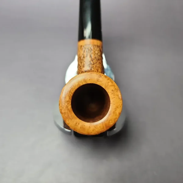 Ascorti Cool 2 Sandblasted Reverse Calabash Billiard Estate Briar Pipe, Unsmoked - Image 7