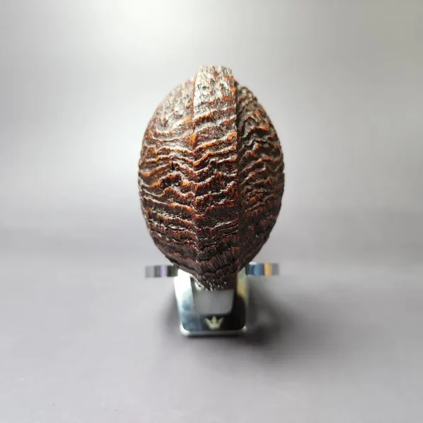 HS Studio Sandblasted Blowfish w/ Boxwood Estate Briar Pipe, Unsmoked - Image 7