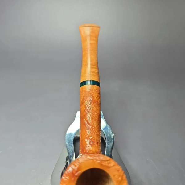 PapaBearPipes Sandblasted All-Briar Dublin Handmade Briar Pipe, New - Image 7