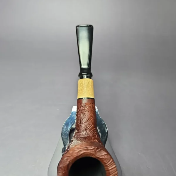MBSD Briars by Piero Vitale Sandblasted Billiard w/ Olivewood Briar Pipe, New - Image 7