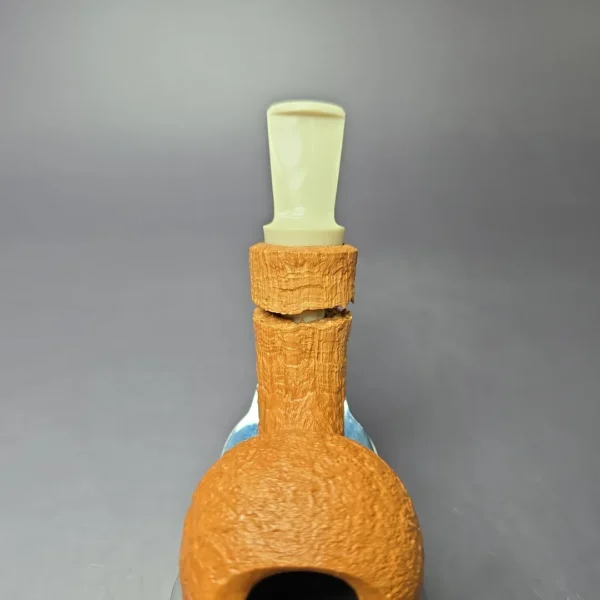 Christian Ruetz Natural Sandblasted "Broken Gaia" Handmade Briar Pipe, New - Image 7