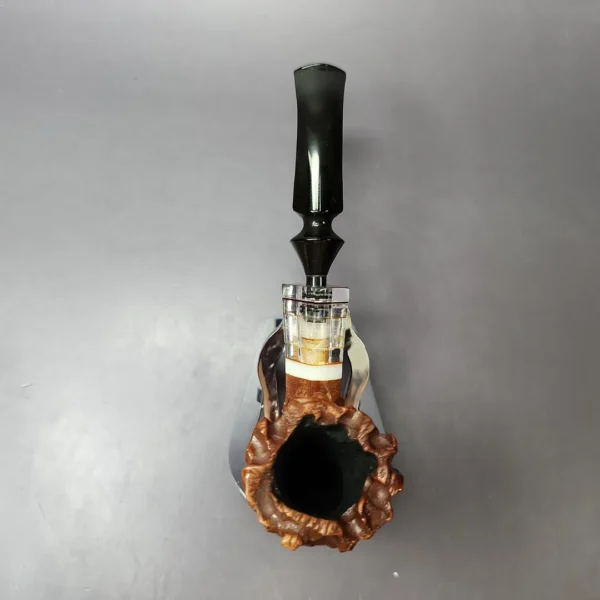 Micoli (Robert Burns) Rusticated Freehand Estate Briar Pipe, Unsmoked - Image 7