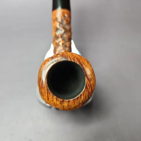 Marxman Jumbo C Rusticated Billiard Estate Briar Pipe, American Estates - Image 7