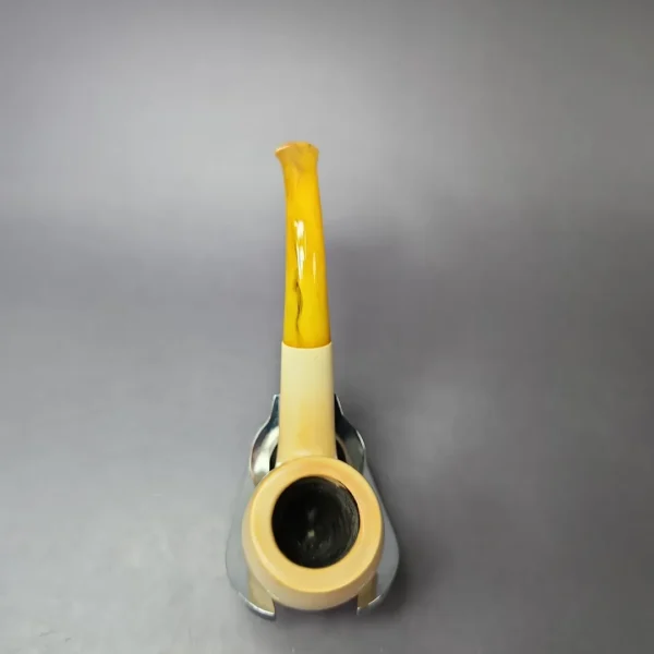 Smooth Bent Billiard Block Meerschaum Estate Pipe, Other Estates - Image 7
