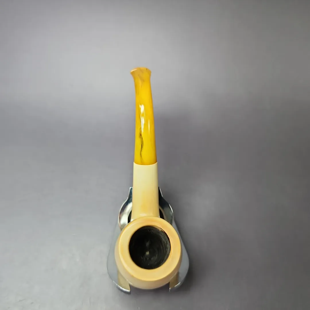 Smooth Bent Billiard Block Meerschaum Estate Pipe, Other Estates - Image 7