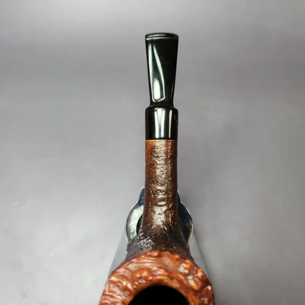 Savinelli Autograph 4 Partially Sandblasted Freehand Estate Briar Pipe, Italian Estates - Image 7