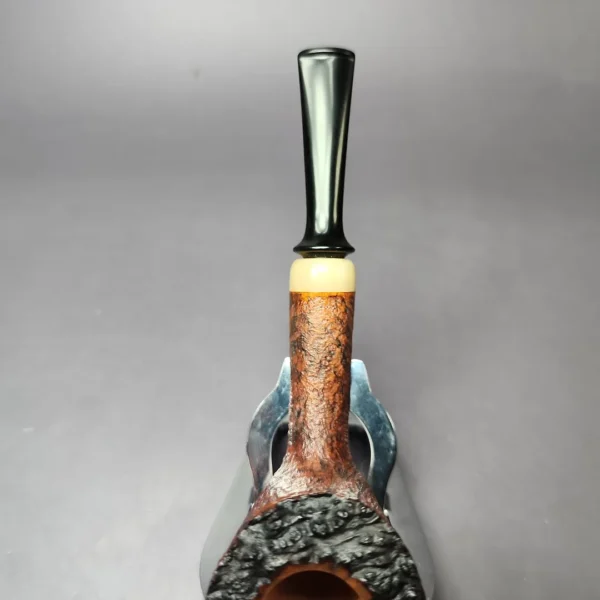 Gregor Lobnik Contrast Sandbasted Dublin w/ Horn Estate Briar Pipe, Unsmoked - Image 7