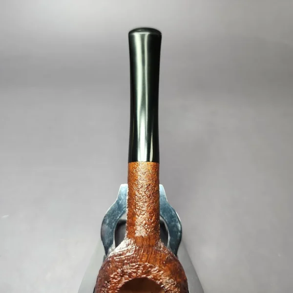 Vollmer & Nilsson Sandblasted Squat Apple Estate Briar Pipe, Unsmoked - Image 7