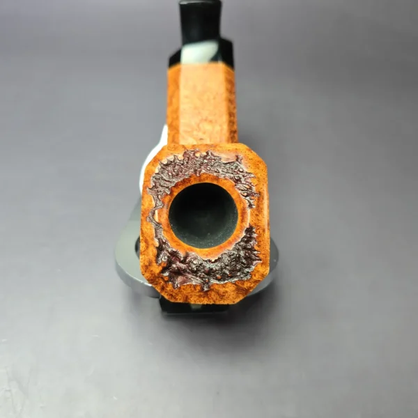 Christian Ruetz Sandblasted Squat Panel Dublin Handmade Briar Pipe, New - Image 7
