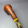 Bonsai Pipes XL Sandblasted Bent Billiard w/Amberoid Handmade Briar Pipe, New - Image 7