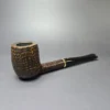 Savinelli Punto Oro 127 w/ Gold Sandblasted Billiard Estate Briar Pipe, 6mm, Unsmoked - Image 7