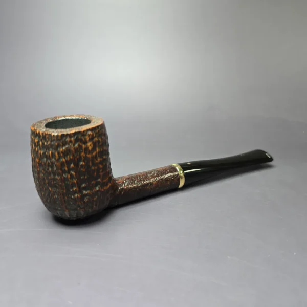 Savinelli Punto Oro 127 w/ Gold Sandblasted Billiard Estate Briar Pipe, 6mm, Unsmoked - Image 7