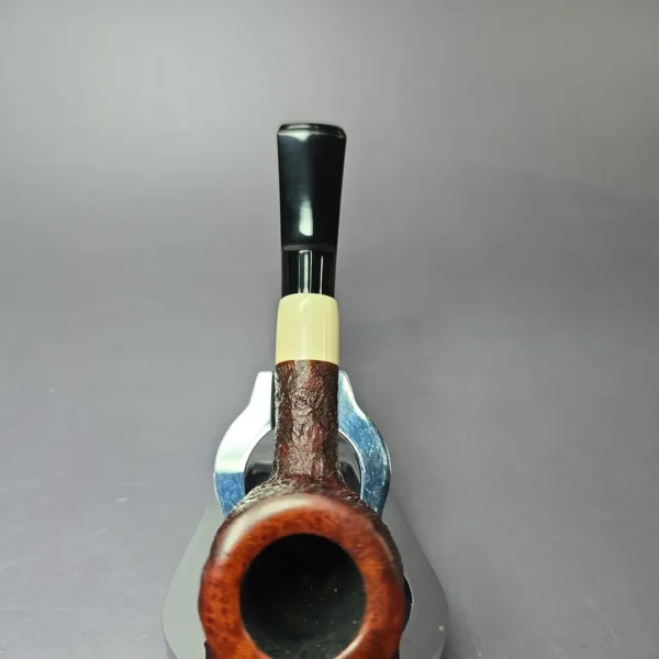 Michail Kyriazanos Contrast Sandblasted Pot w/ Ivorite Briar Pipe, Unsmoked - Image 7