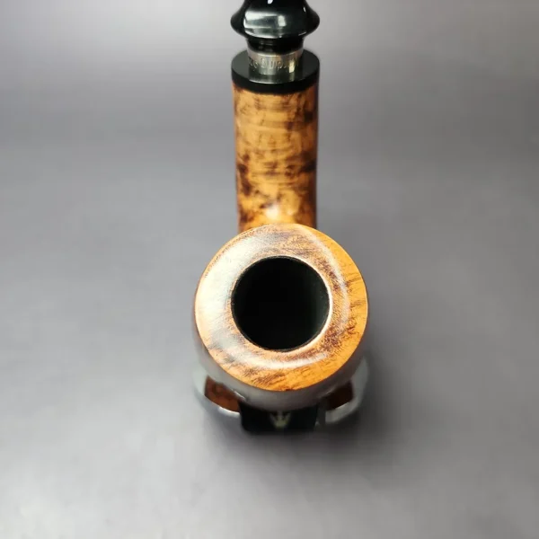 Nording A XL Smooth Bent Billiard w/ Silver Estate Briar Pipe, Unsmoked - Image 7