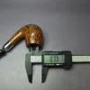 C-Pipe Smooth Brandy w/ Silver Army Mount Handmade Briar Pipe, New - Image 8