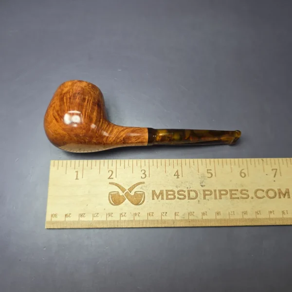 Dave Neeb Smooth Apple w/ Lucite Handmade Briar Pipe, New - Image 8