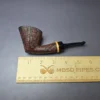 Brandon Brooks Contrast Sandblasted Dublin w/ Maple Handmade Briar Pipe, New - Image 8