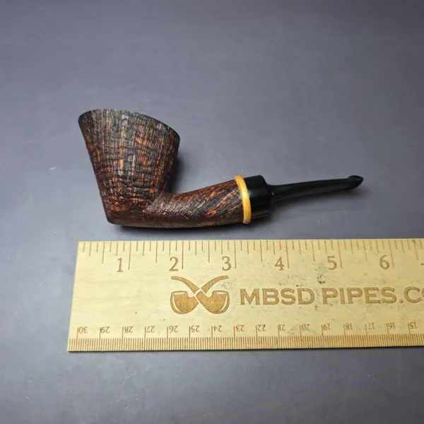 Brandon Brooks Contrast Sandblasted Dublin w/ Maple Handmade Briar Pipe, New - Image 8