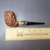 Micoli (Robert Burns) Rusticated Freehand Billiard Estate Briar Pipe, Unsmoked - Image 8