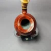 C-Pipe Smooth Tomato w/ Crazy Bamboo and Boxwood Handmade Briar Pipe, New - Image 8