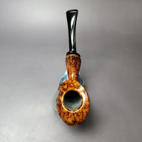 C-Pipe Smooth Asymmetric Fish Handmade Briar Pipe, New - Image 8
