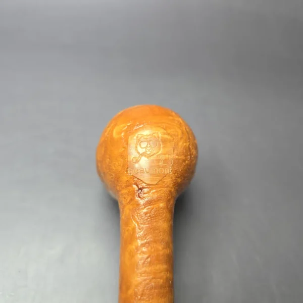 PapaBearPipes Sandblasted All-Briar Billiard Handmade Briar Pipe, New - Image 8
