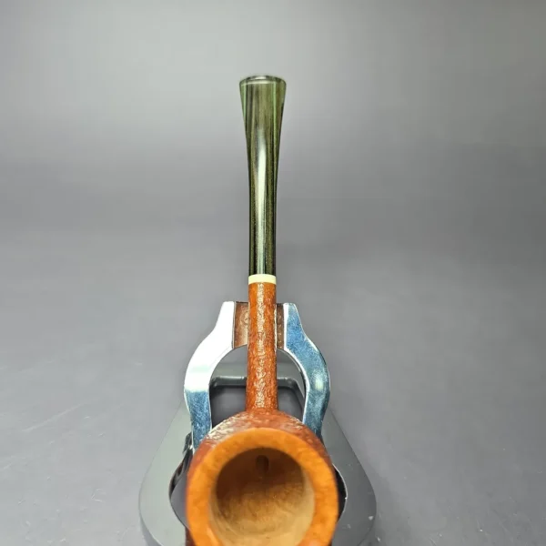 Scottie Piersel Natural Sandblasted Pencil Shank Billiard Estate Briar Pipe, Unsmoked - Image 8